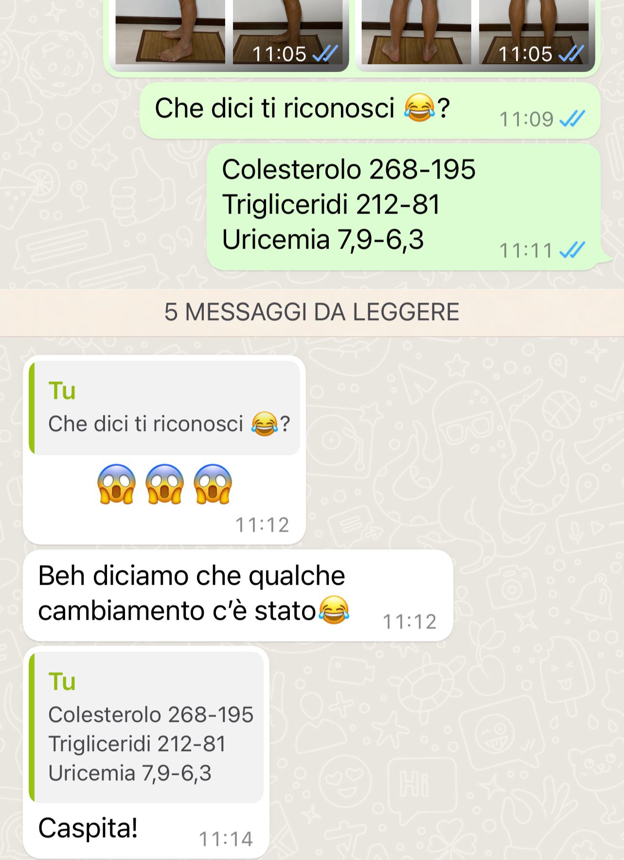 Messaggio condiviso durante un percorso NutriRegola